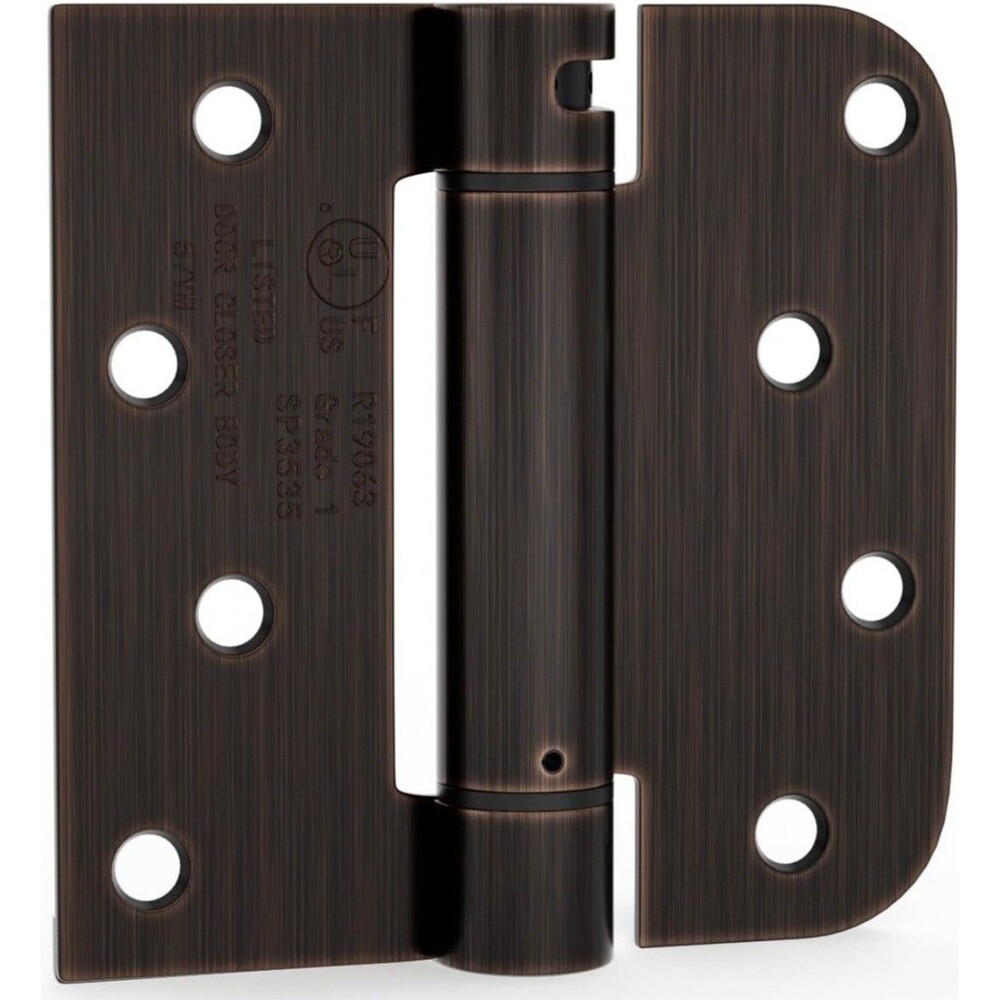 Goldenwarm 4" Self Closing Spring Door Hinges 3 Pack Oil Rubbed Bronze 5/8"...
